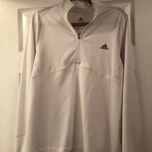 White Adidas 3/4 zip pullover size xl